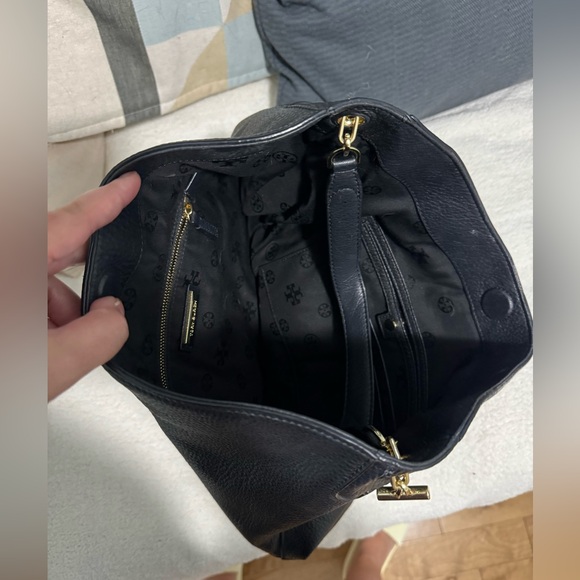 Tory Burch Purse/Tote - Black pebble/gold hardware - Picture 6 of 6